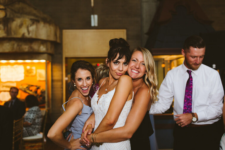 snap on the dance floor Grand Rapids Public Art Museum Wedding 