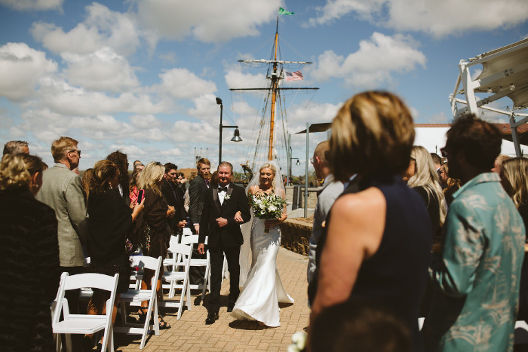 Boatwerks Holland michigan wedding ceremony 
